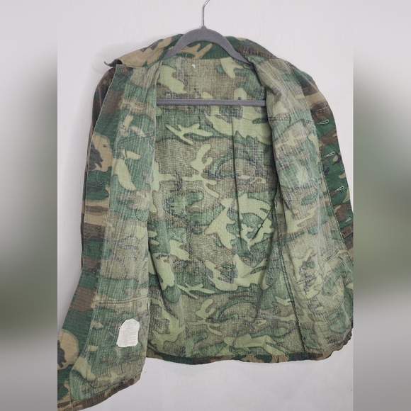 Vietnam 1970 USMC Marines Corpes ERDL Ripstop Camo Top Hot Weather Jacket Sz Xs - Picture 5 of 9
